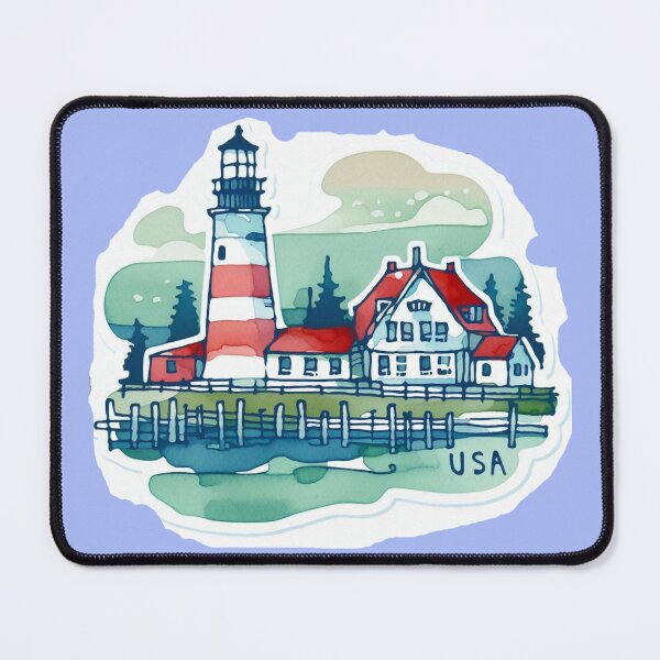 Item preview, Copy of Kennebunkport USA Minimalist Watercolor Sticker Design, designed and sold by PaintMeWorld.