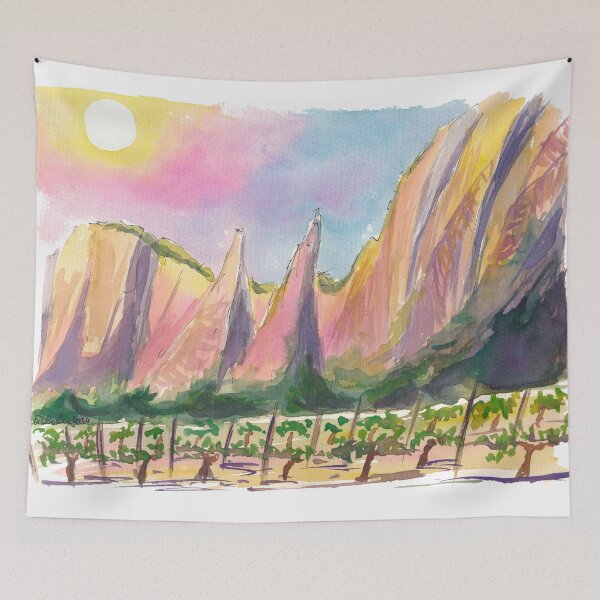 Item preview, View of Vineyard beyond Rotenfels Mountain near Bad Kreuznach designed and sold by artshop77.