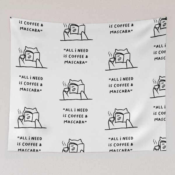 Item preview, All I Need Is Coffee & Mascara – Fun Coffee and Beauty Design designed and sold by RM-Journey.