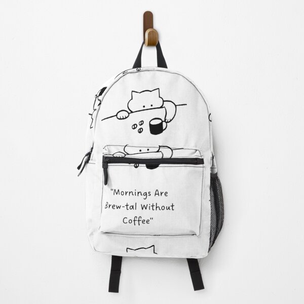 Item preview, Mornings Are Brew-tal Without Coffee – Funny Coffee Quote designed and sold by RM-Journey.