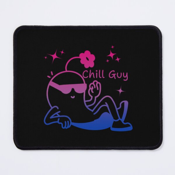 Item preview, Chill Guy, Bisexual pride flag graphic, Chill Guy Meme, Stress free, Relaxed Guy, lowkey chill out, internet humors, designed and sold by PrideBeProud.