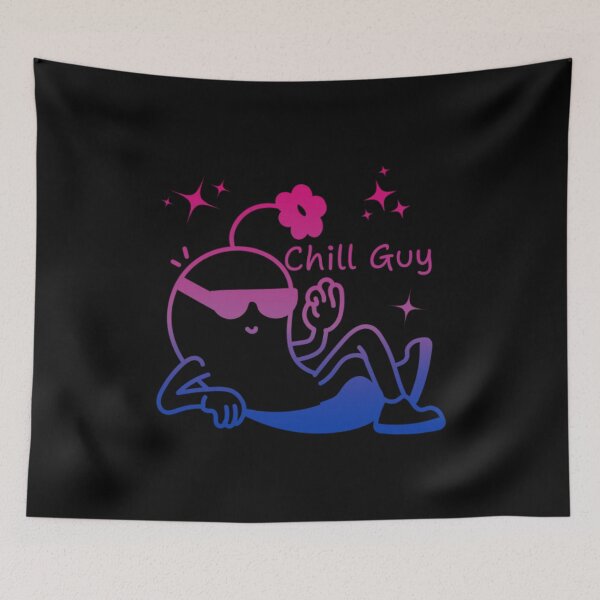 Item preview, Chill Guy, Bisexual pride flag graphic, Chill Guy Meme, Stress free, Relaxed Guy, lowkey chill out, internet humors, designed and sold by PrideBeProud.