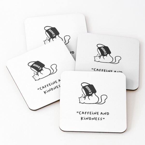 Item preview, Caffeine and Kindness – Inspirational Coffee Quote Art designed and sold by RM-Journey.