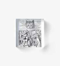 Cheshire Cat and Queen Acrylic Block