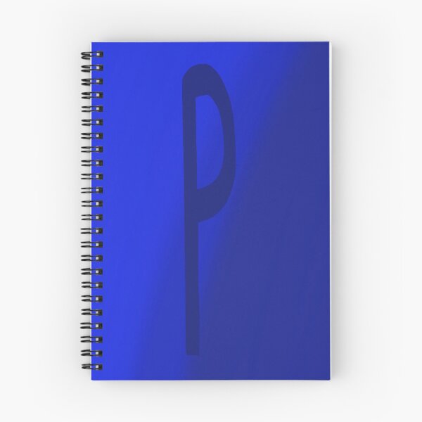 Aperçu de l'œuvre P bleu foncé avec fond dégradé créée et vendue par MusicQueen17.