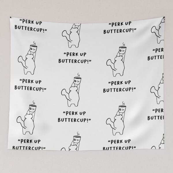 Item preview, Perk Up Buttercup! – Fun Coffee Quote Design designed and sold by RM-Journey.
