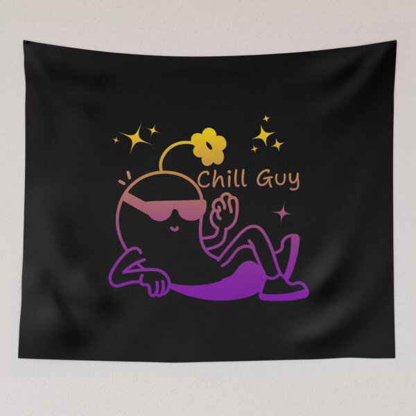 Item preview, Chill Guy, Intersex pride flag graphic, Chill Guy Meme, Stress free, Relaxed Guy, lowkey chill out, internet humors, designed and sold by PrideBeProud.