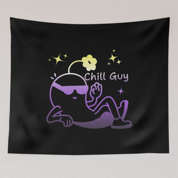 Item preview, Chill Guy, Nonbinary pride flag graphic, Chill Guy Meme, Stress free, Relaxed Guy, lowkey chill out, internet humors, designed and sold by PrideBeProud.