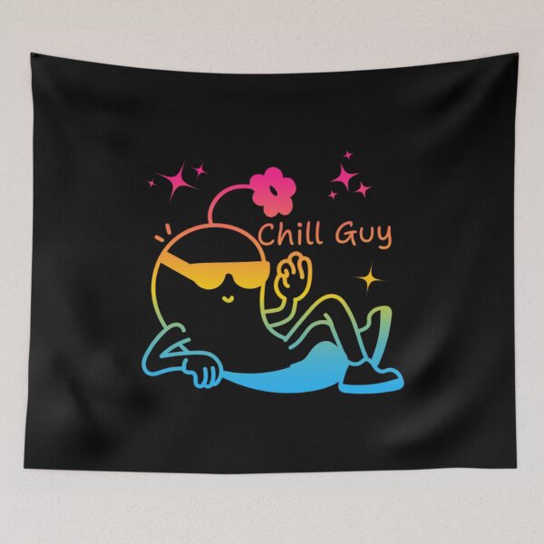 Item preview, Chill Guy, Pansexual pride flag graphic, Chill Guy Meme, Stress free, Relaxed Guy, lowkey chill out, internet humors, designed and sold by PrideBeProud.