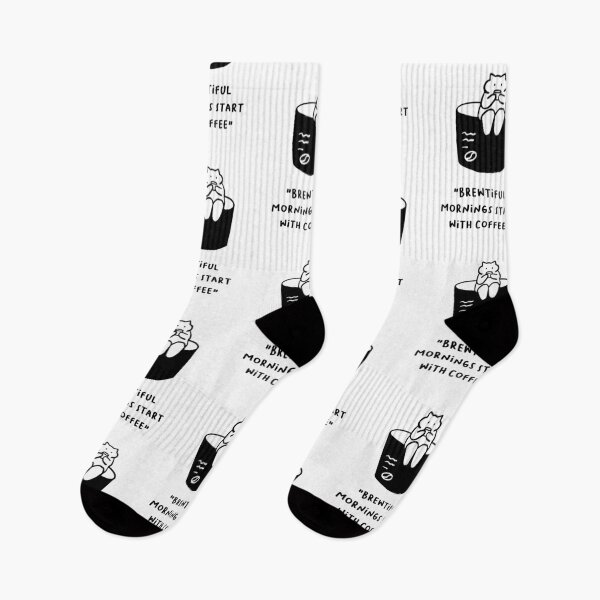 Item preview, Brewtiful Mornings Start with Coffee – Cute Cat Coffee Art designed and sold by RM-Journey.