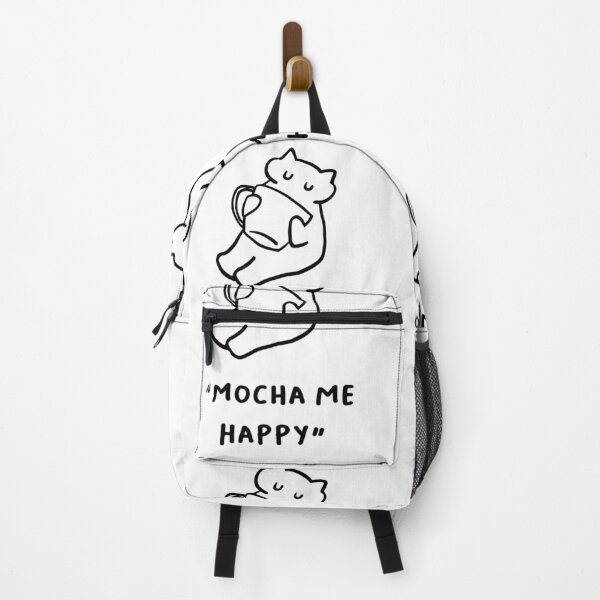 Item preview, Mocha Me Happy – Fun Cat Coffee Pun Design designed and sold by RM-Journey.