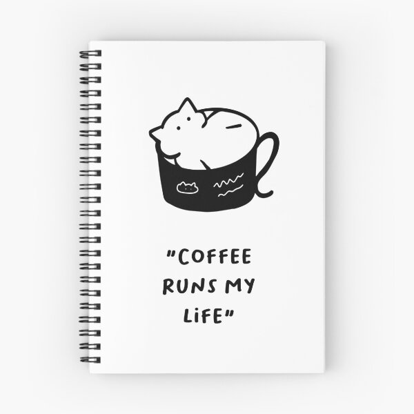Item preview, Coffee Runs My Life – Adorable Cat Coffee Design designed and sold by RM-Journey.