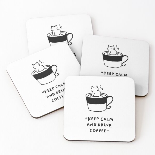 Item preview, Keep Calm and Drink Coffee – Relaxing Cat Coffee Art designed and sold by RM-Journey.