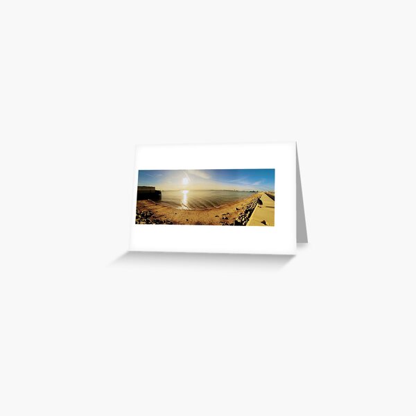 Bird at the Beach En Plein Air English Coastal Seascape by Blink Friction Greeting Card