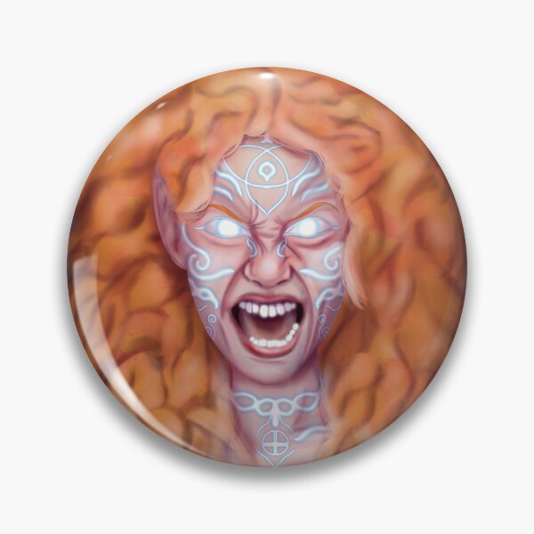 Item preview, Fierce Light Elf Warrior with Celtic Tattoos - Red Hair & Glowing Eyes designed and sold by AnneOther.