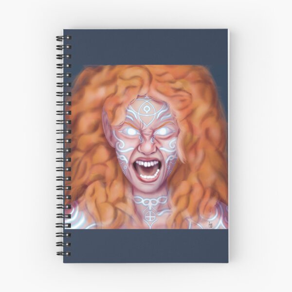 Item preview, Fierce Light Elf Warrior with Celtic Tattoos - Red Hair & Glowing Eyes designed and sold by AnneOther.