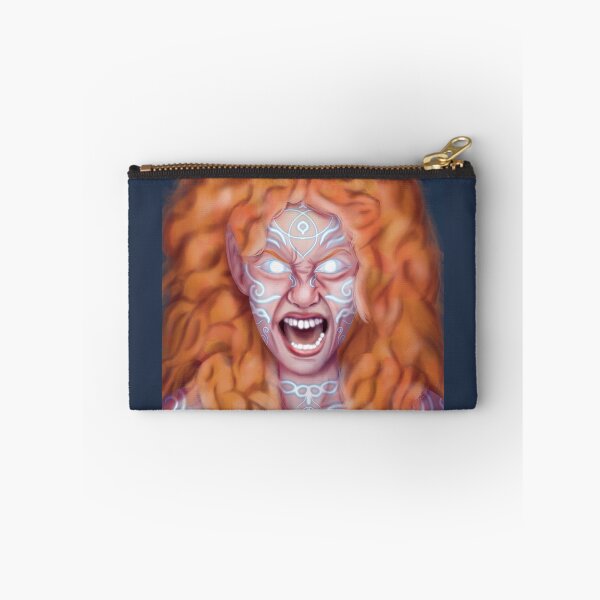 Item preview, Fierce Light Elf Warrior with Celtic Tattoos - Red Hair & Glowing Eyes designed and sold by AnneOther.