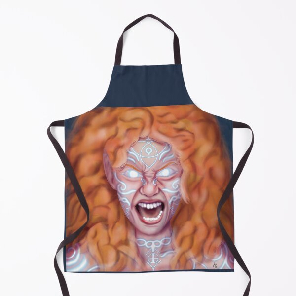 Item preview, Fierce Light Elf Warrior with Celtic Tattoos - Red Hair & Glowing Eyes designed and sold by AnneOther.