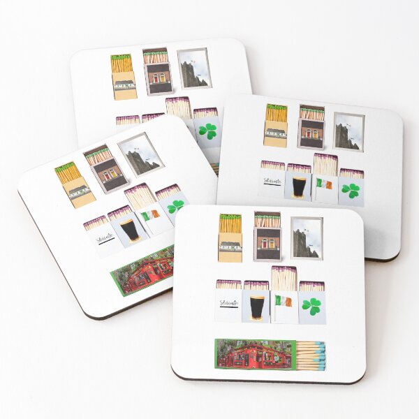 Item preview, Irish Matchbook Art: Irish Wall Art, Bar Cart Art, Ireland, Trendy Matchbox Print, Love Ireland, Good Vibes  designed and sold by DazzledPenguin.