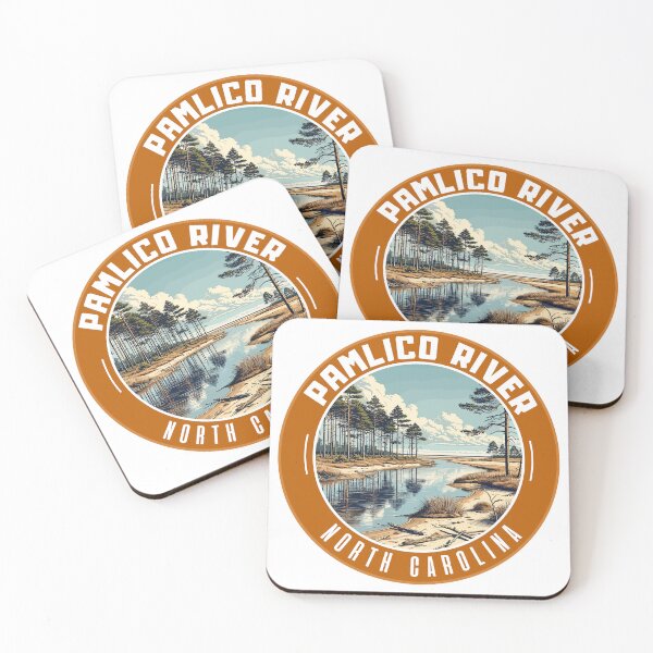 Item preview, Retro Pamlico River North Carolina Art Travel Landscape designed and sold by MaateoDesign.
