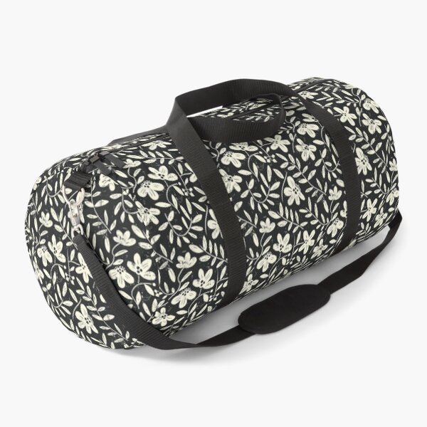 Item preview, Lino Print Flora, Wood Block Print Black and White Woodland Leaves designed and sold by naturalplanners.