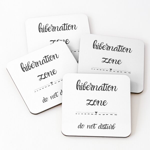 Item preview, Bedroom Art, Hibernation Zone - Do Not Disturb, Snooze Space, Dopamine Decor, Minimalist Typography Print designed and sold by DazzledPenguin.