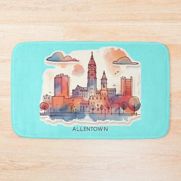 Item preview, Allentown, PA Minimalist Retro Watercolor Sticker,    designed and sold by PaintMeWorld.