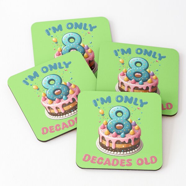 Item preview, I'm Only 8 Decades Old happy 80th birthday humor designed and sold by AlchemyColor.