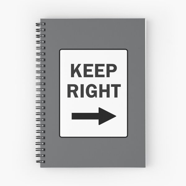 Item preview, KEEP RIGHT, Black and White Sign with Arrow designed and sold by AASparksDesigns.
