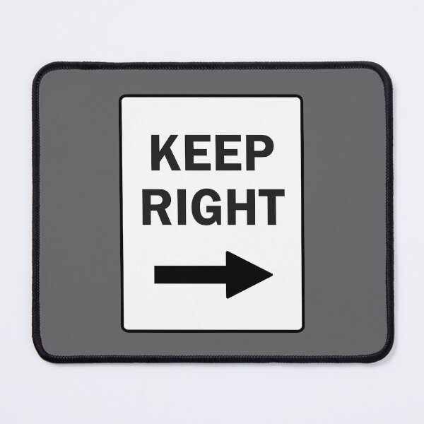 Item preview, KEEP RIGHT, Black and White Sign with Arrow designed and sold by AASparksDesigns.