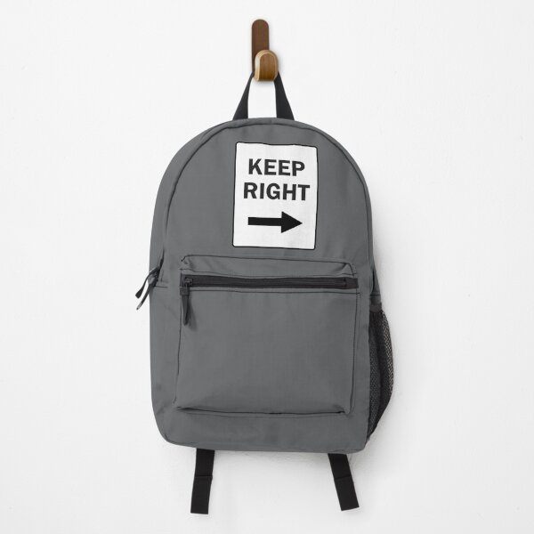 Item preview, KEEP RIGHT, Black and White Sign with Arrow designed and sold by AASparksDesigns.