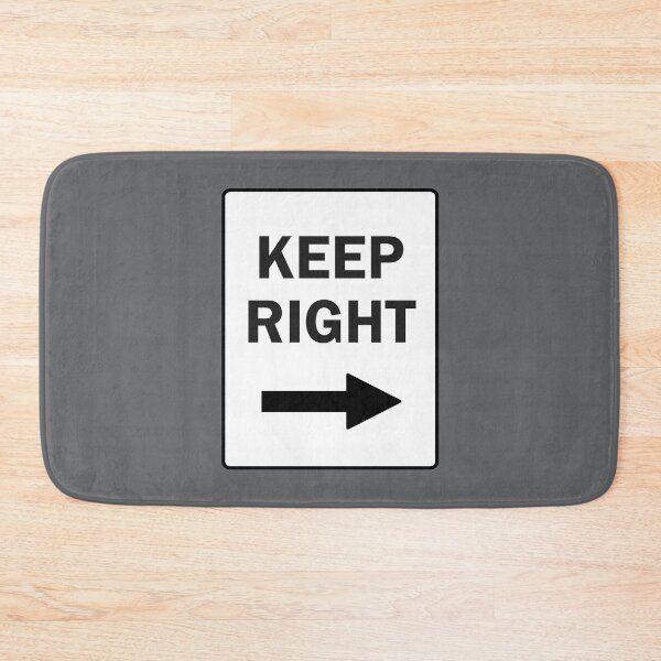 Item preview, KEEP RIGHT, Black and White Sign with Arrow designed and sold by AASparksDesigns.