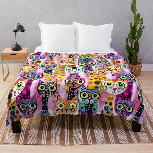 Item preview, Colorful Watercolor Cat Crowd 1 designed and sold by Magnuna.