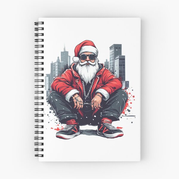 Aperçu de l'œuvre Scène urbaine de Noël avec Père Noël hipster créée et vendue par Lamarcy.