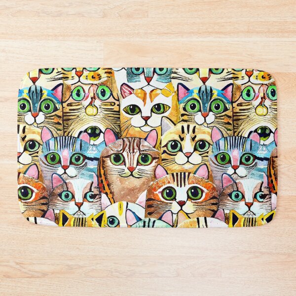 Item preview, Colorful Watercolor Cat Crowd 2 designed and sold by Magnuna.