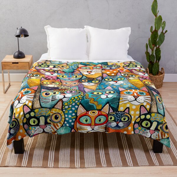 Item preview, Colorful Watercolor Cat Crowd 3 designed and sold by Magnuna.