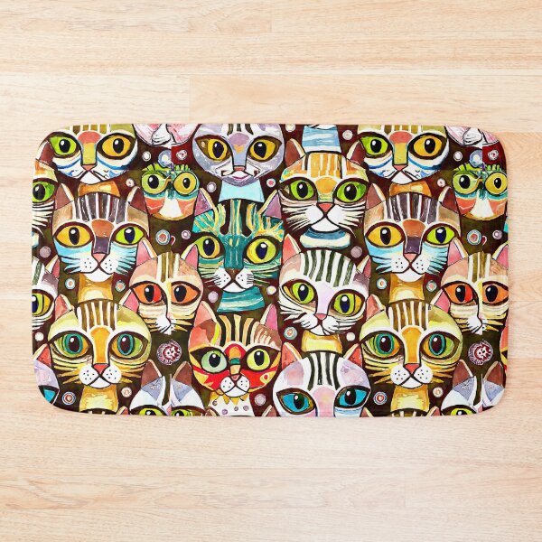 Item preview, Colorful Watercolor Cat Crowd 4 designed and sold by Magnuna.