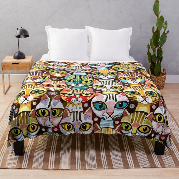 Item preview, Colorful Watercolor Cat Crowd 4 designed and sold by Magnuna.