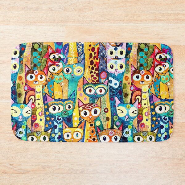 Item preview, Colorful Watercolor Cat Crowd 5 designed and sold by Magnuna.