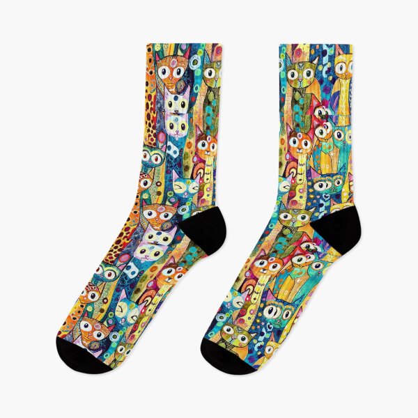 Item preview, Colorful Watercolor Cat Crowd 5 designed and sold by Magnuna.