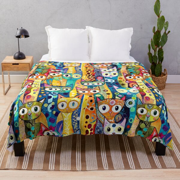 Item preview, Colorful Watercolor Cat Crowd 5 designed and sold by Magnuna.