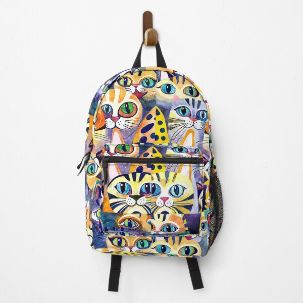 Item preview, Colorful Watercolor Cat Crowd 6 designed and sold by Magnuna.