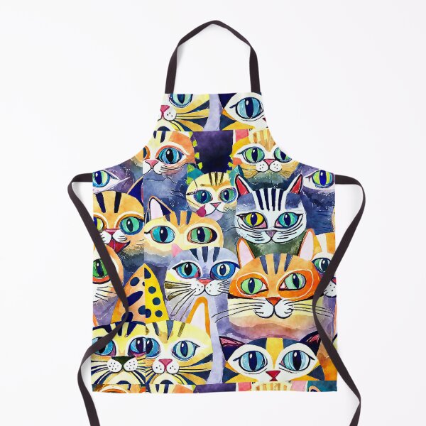 Item preview, Colorful Watercolor Cat Crowd 6 designed and sold by Magnuna.