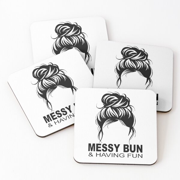 Item preview, Messy bun & Having Fun - Work hard, play hard lifestyle designed and sold by CottonGarb.