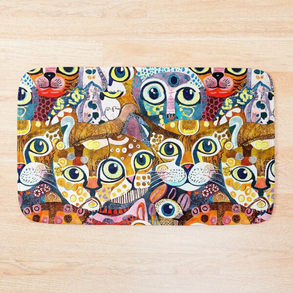 Item preview, Colorful Watercolor Cat Crowd 7 designed and sold by Magnuna.