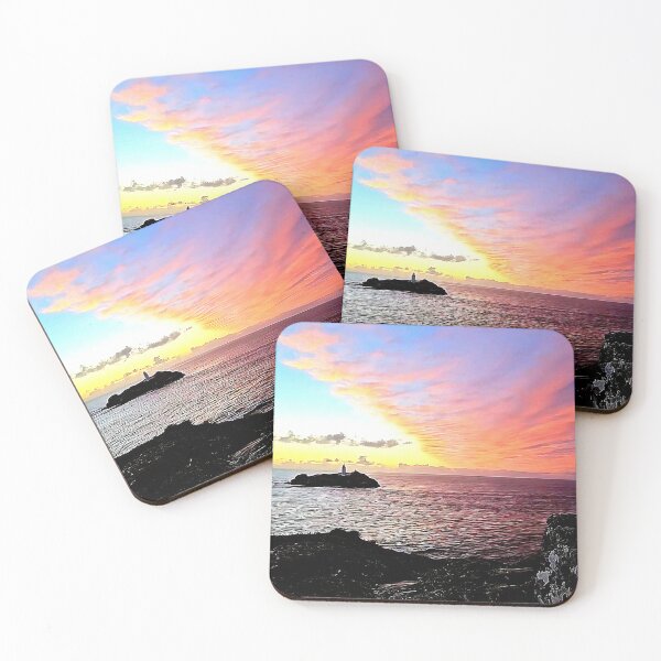 Item preview, Godrevy sunset designed and sold by Cornwallart.