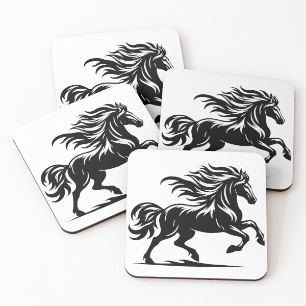 Item preview, Wild black horse galloping with hair flying. designed and sold by AFernandesDSG.
