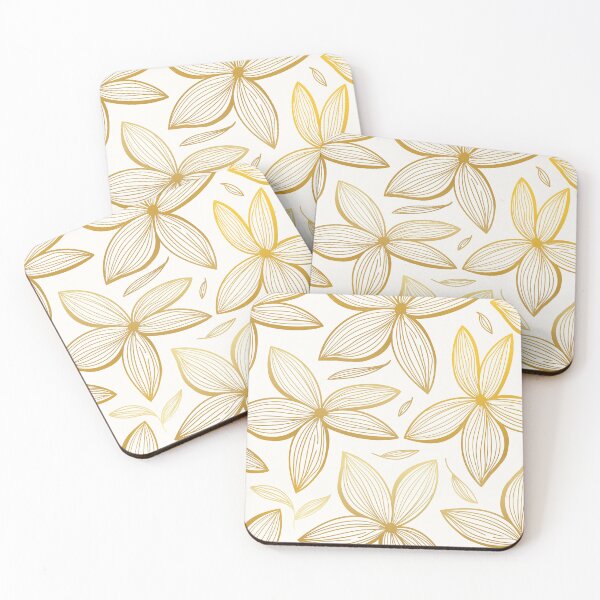 Item preview, Delicate golden flowers designed and sold by OtterFactory.