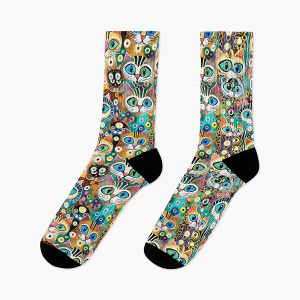 Item preview, Colorful Watercolor Cat Crowd 9 designed and sold by Magnuna.