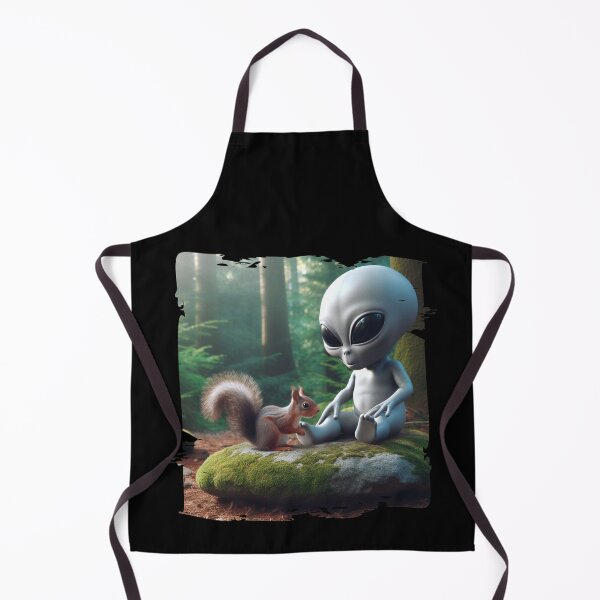 Item preview, Playful Alien and Squirrel - Whimsical Cute Gift designed and sold by Hungry-Murphy.